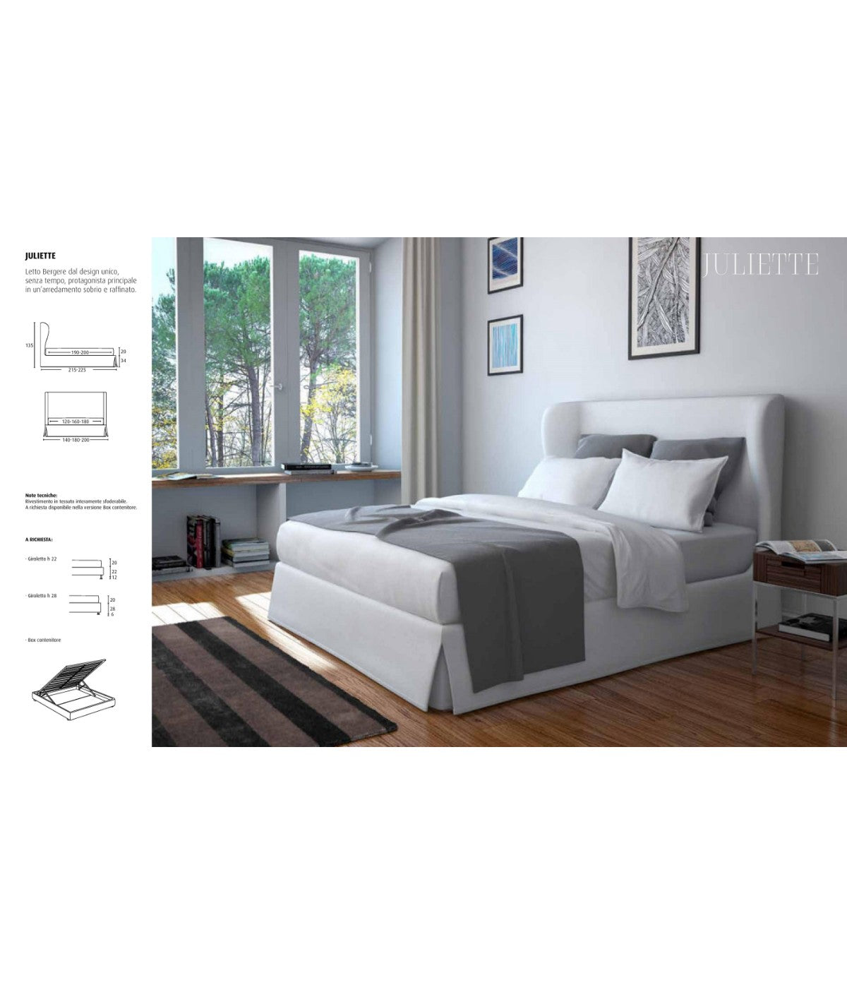 JULIETTE LETTO cm 140-180*-200