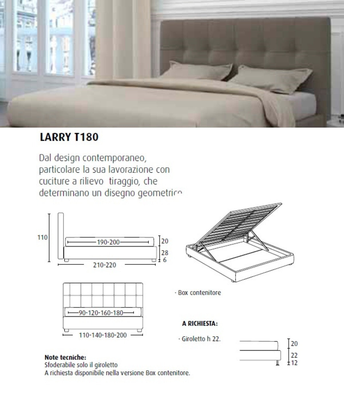 LARRY T/180 LETTO