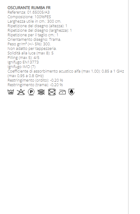 TESSUTO OSCURANTE RUMBA