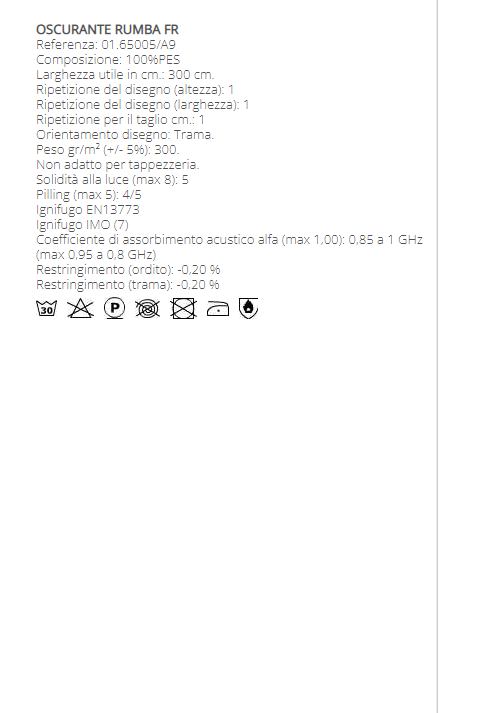 TESSUTO OSCURANTE RUMBA