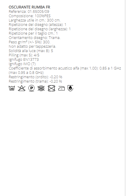 TESSUTO OSCURANTE RUMBA