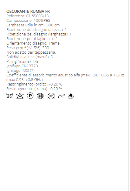 TESSUTO OSCURANTE RUMBA