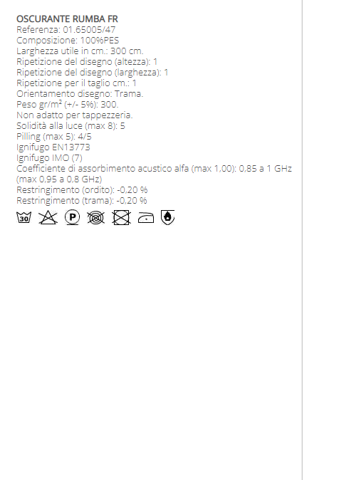 TESSUTO OSCURANTE RUMBA