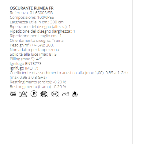 TESSUTO OSCURANTE RUMBA