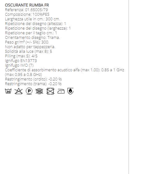 TESSUTO OSCURANTE RUMBA