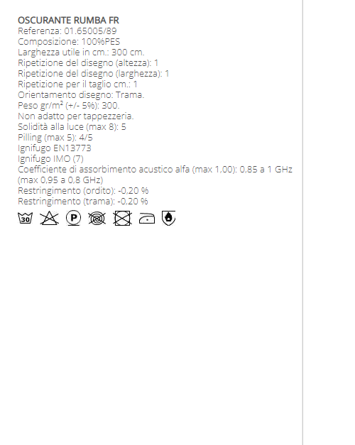 TESSUTO OSCURANTE RUMBA