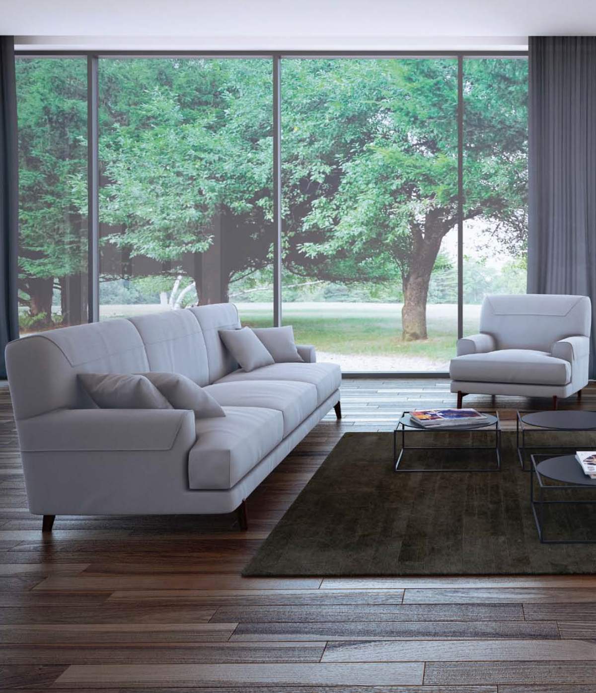 ASTOR DIVANO cm 165*-210-245 - MOSS