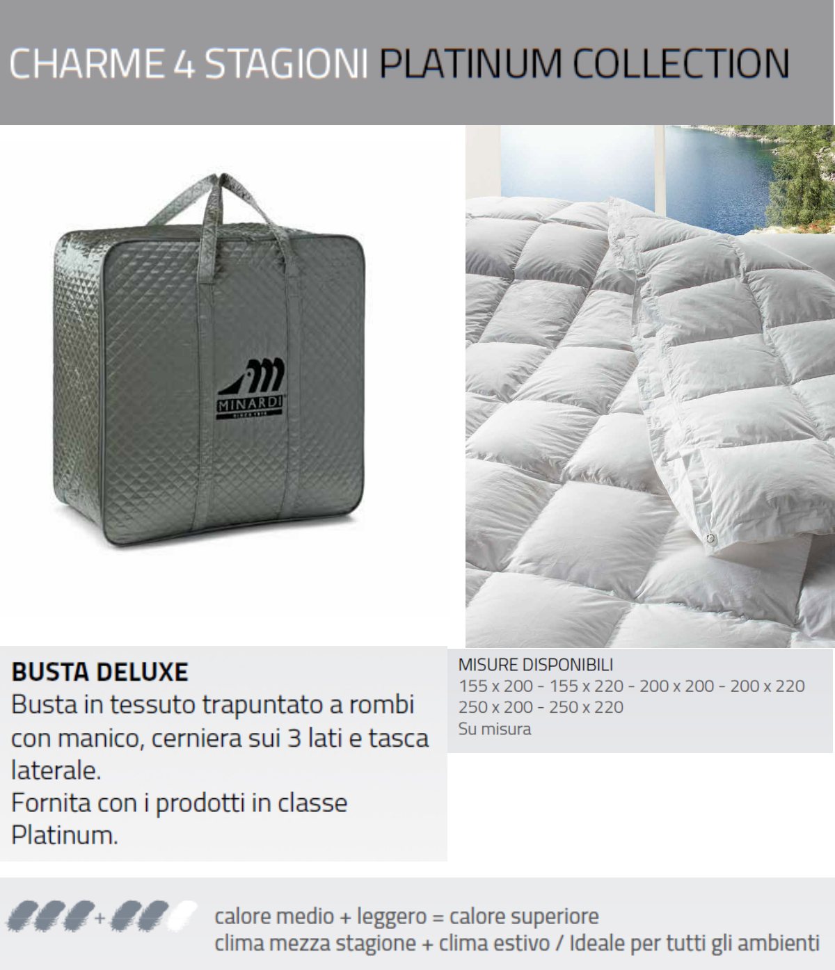 Piumino Platinum CHARME 4 STAGIONI